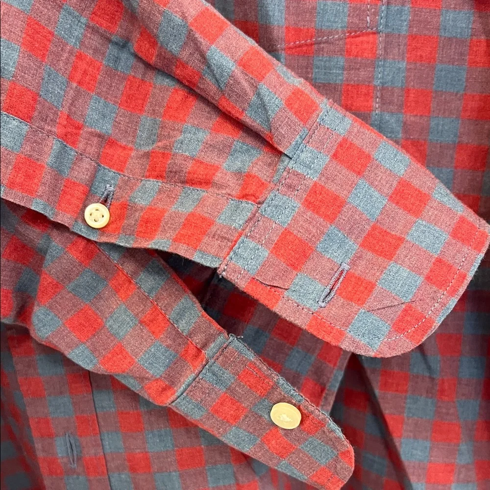 J. Crew Red and Blue Checkered Men's Shirt 100% cotton